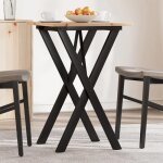 Vidaxl table � manger cadre en x table � d�ner table de repas cuisine restaurant int�rieur 50x50x75 cm ...