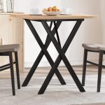 Vidaxl table  manger cadre en x, table  dner, table de repas cuisine restaurant intrieur, 70x70x75, ...