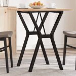 Vidaxl table � manger cadre en y table � d�ner table de repas cuisine restaurant int�rieur 60x60x75 cm ...