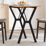 Vidaxl table � manger cadre en y table � d�ner table de repas cuisine restaurant int�rieur 80x50x75 cm ...