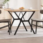 Vidaxl table  manger cadre en y, table  dner, table de repas cuisine restaurant intrieur, 90x90x75, ...