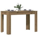 Vidaxl table  manger chne artisanal 120x60x76 cm bois dingnierie 855841