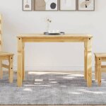 Vidaxl table � manger corona 112x60x75 cm bois massif de pin table de salle � manger table � d�ner meuble ...