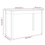 Vidaxl table � manger marron cire 110x55x75 cm bois massif de pin 844467