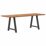 Vidaxl table à manger marron clair bois de chêne massif rectangulaire 3304023 Vidaxl table à manger marron clair bois de chêne massif rectangulaire 3304023