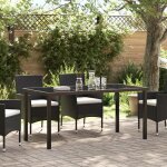Vidaxl table à manger minimaliste dextérieur pour 6 noir foncé rectangulaire 160 x 80 cm cadre en aluminium ... Vidaxl table à manger minimaliste dextérieur pour 6 noir foncé rectangulaire 160 x 80 cm cadre en aluminium ...