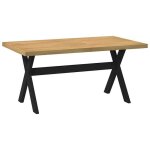 Vidaxl table  manger noain pieds en forme de x 160x90x75cm massif pin, table de salle  manger, table ...