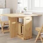 Vidaxl table  manger papillon pliable corona cire marron bois de pin table de cuisine table de restaurant ...