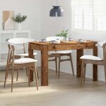 Vidaxl table  manger vieux bois 120x60x76 cm bois d'ingnierie, table, table de dner, meuble  manger, ...