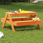 Vidaxl table de pique - nique pour enfants ensemble de table et chaise de jardin meuble d?ext�rieur terrasse ...