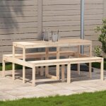 Vidaxl table de pique - nique table � manger rectangulaire meuble de camping jardin terrasse patio ext�rieur ...
