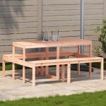 Vidaxl table de pique - nique table  manger rectangulaire meuble de camping jardin terrasse patio extrieur ...