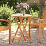 Vidaxl table pliable de jardin 60x75 cm bois d'acacia massif, table, table pliante, table de camping, ...