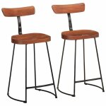 Vidaxl tabourets de bar lot de 2 49x43x88 cm bois de manguier massif, chaise, chaise de bar de cuisine, ...