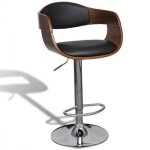Vidaxl tabouret de bar bois courb et similicuir