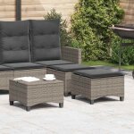 Vidaxl tabourets jardin coussins 2 pcs gris 55x55x36 cm r�sine tress�e si�ge de jardin si�ges dext�rieur ...