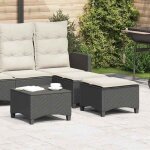 Vidaxl tabourets jardin coussins 2 pcs noir 55x55x36 cm r�sine tress�e si�ge de jardin si�ges dext�rieur ...