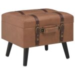 Vidaxl tabouret de rangement si�ge pouf coffre de rangemen bo�te de stockage repose - pied salon chambre ...