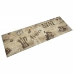 Vidaxl tapis de cuisine lavable imprim� caf� paillasson antid�rapant tapis de sol tapis devant �vier ...