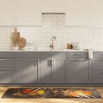 Vidaxl tapis de cuisine multicolore 60x180 cm lavable antid�rapant 136625