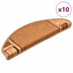 Vidaxl tapis descalier autoadh�sifs 10 pcs moquettes descalier antid�rapantes carpettes de marche d�corations ...