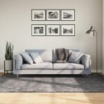 Vidaxl tapis huarte  poils courts doux lavable anthracite 160x230 cm 375003