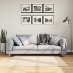 Vidaxl tapis huarte � poils courts doux et lavable beige 120x120 cm 375018