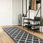 Vidaxl tapis lavable noir et blanc 80x300 cm antidérapant 136604 Vidaxl tapis lavable noir et blanc 80x300 cm antidérapant 136604