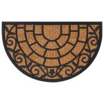 Vidaxl tapis de porte demi - rond paillasson antidrapant tapis de sol tapis dentre jardin moderne 45x75 ...