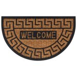 Vidaxl tapis de porte demi - rond paillasson antidrapant tapis de sol tapis dentre jardin moderne 45x75 ...