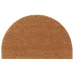 Vidaxl tapis de porte naturel demi - rond 50x80cm fibre de coco touffet� 155562