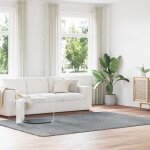 Vidaxl tapis shaggy � poils longs gris argent� 200x290 cm polyester tapis tapis de chambre tapis moderne ...