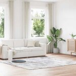 Vidaxl tapis shaggy � poils longs gris argent� 240x240 cm polyester tapis tapis de chambre tapis moderne ...