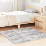 Vidaxl tapis shaggy � poils longs gris clair 120x120 cm polyester tapis tapis de chambre tapis moderne ...