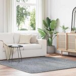 Vidaxl tapis shaggy � poils longs gris clair 200x200 cm polyester tapis tapis de chambre tapis moderne ...