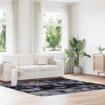 Vidaxl tapis shaggy  poils longs gris fonc 240x240 cm polyester tapis tapis de chambre tapis moderne ...
