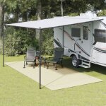 Vidaxl tapis de tente crme 55x25 m tapis de camping tapis de camping pour lextrieur sous - couche de ...