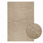 Vidaxl tapis zizur beige 120x170 cm aspect de jute int�rieur ext�rieur tapis dext�rieur tapis de sol ...