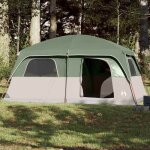 Vidaxl tente de cabine familiale 8 personnes vert impermable tente tente de jardin abri dextrieur tente ...