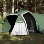 Vidaxl tente de camping 4 personnes tente dombrage avec sac de transport auvent portable avec parois ...