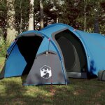 Vidaxl tente de camping 4 personnes tente dombrage avec sac de transport auvent portable avec parois ...