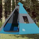 Vidaxl tente de camping 7 personnes tente dombrage avec sac de transport auvent portable avec parois ...