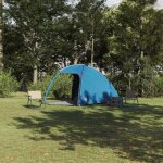 Vidaxl tente de camping bleue 370�230�185 cm ? polyester armature en fibre de verre