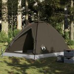 Vidaxl tente de camping  dme 4 personnes marron impermable 4009637