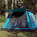 Vidaxl tente de camping  dme 5 personnes bleu libration rapide tente abri de camping abri de jardin ...