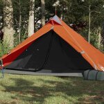 Vidaxl tente de camping tipi 1 personne tente dombrage avec sac de transport auvent de camping abri de ...