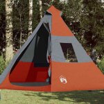 Vidaxl tente de camping tipi 7 personnes tente dombrage avec sac de transport auvent de camping abri ...