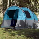 Tente de camping - vidaxl - tunnel 4 personnes - impermable - e - port - bonne ventilation
