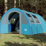 Vidaxl tente de camping tunnel 4 personnes tente dombrage avec sac de transport auvent de camping abri ...