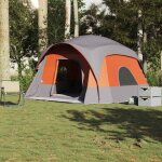 Vidaxl tente familiale cabine 6 places 322 / 368�370�210 cm - imperm�able double toit amovible